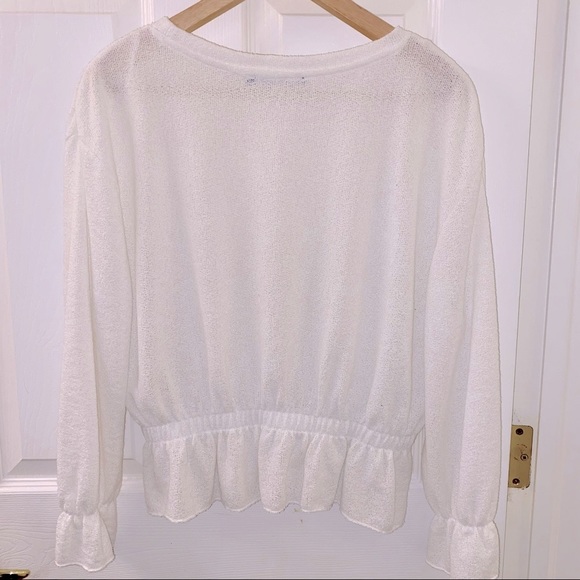 ❣️2/$15 ZARA Peplum White Top - Picture 4 of 9
